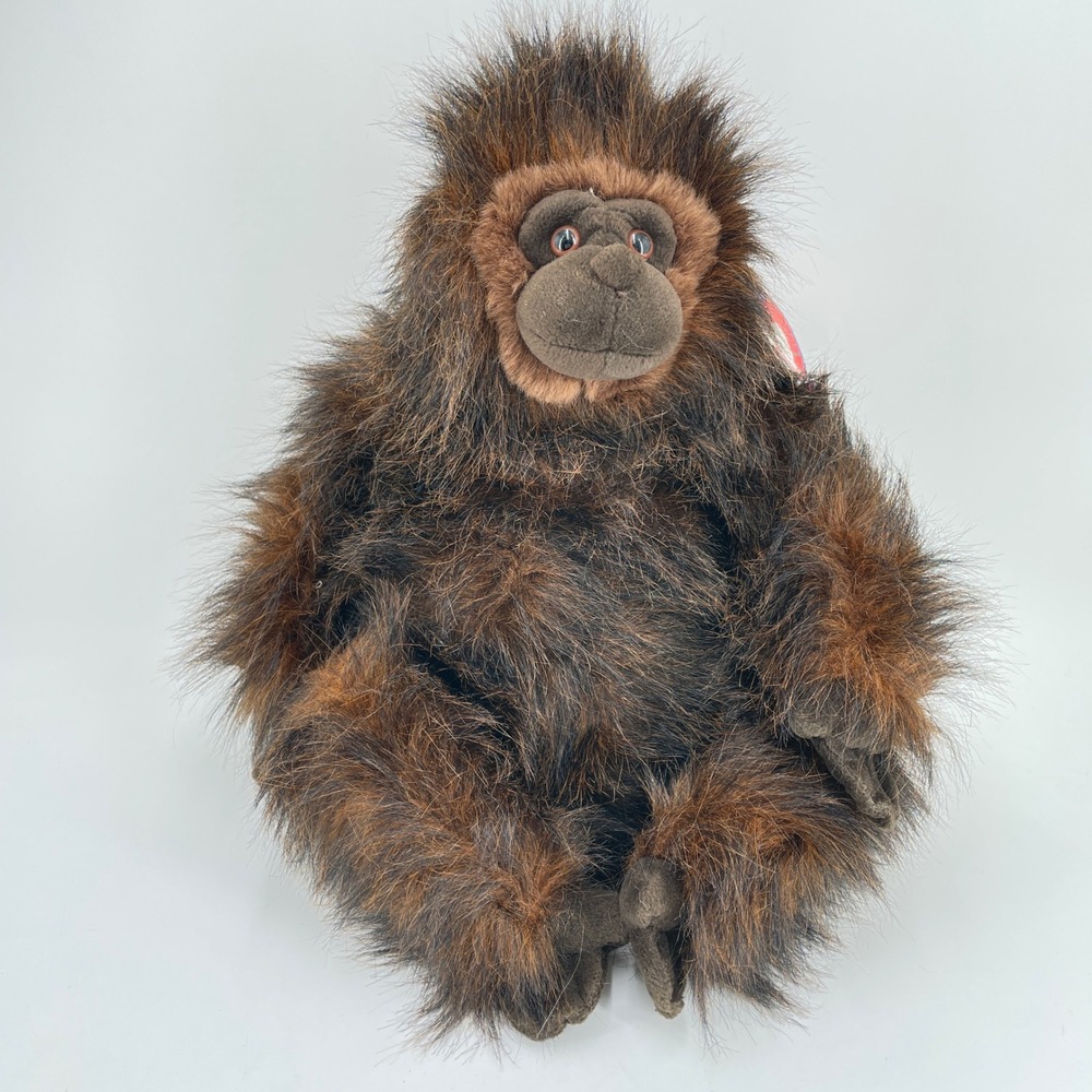 Realistic People Pals Orangutan Plush Shaggy Brown Monkey Stuffed Animal A&A Vtg